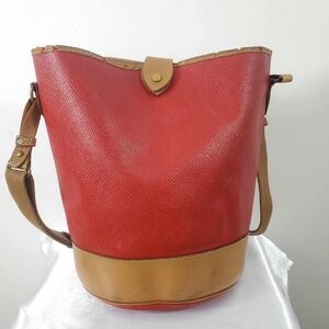 UPLA Paris Red and Tan Women's Leather Crossbody Bag